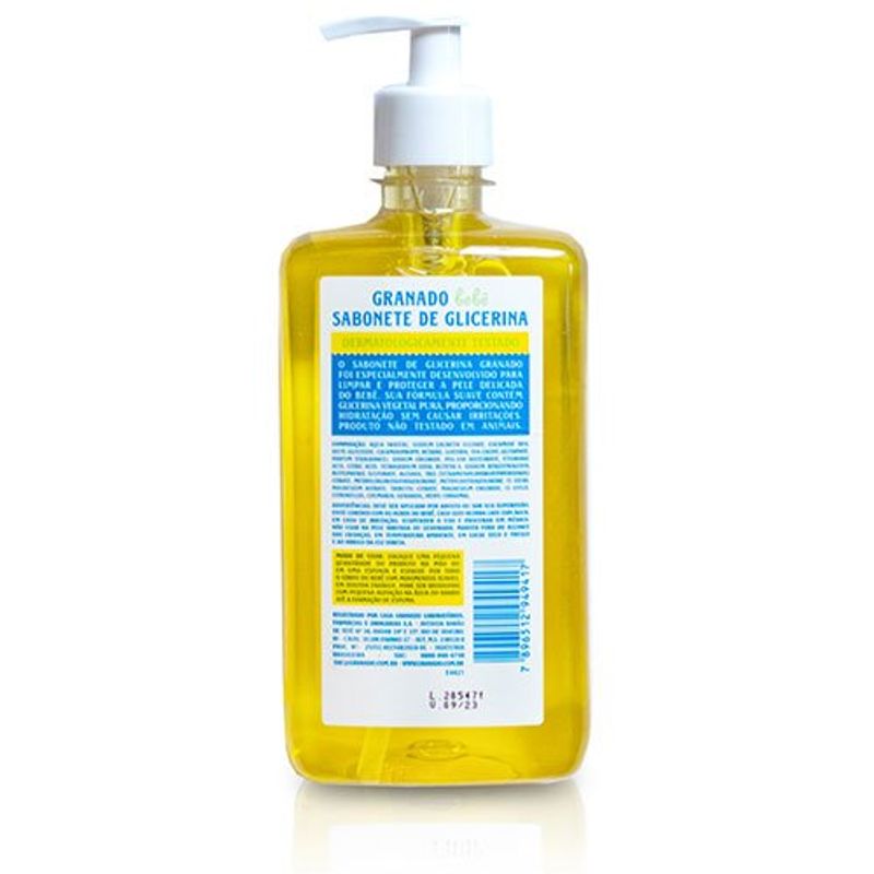 sabonete líquido bebê tradicional 500ml granado