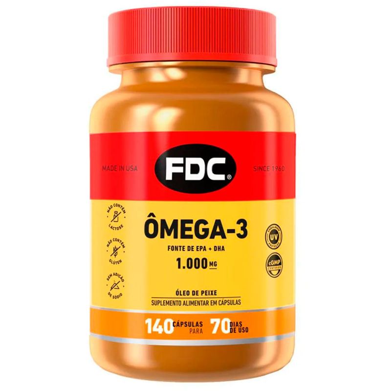 ômega 3 1.000mg 140 cápsulas fonte de epa+ dha suplemento alimentar fdc