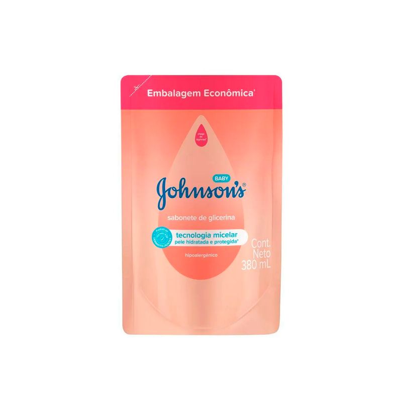 sabonete líquido refil johnson's baby cabeça aos pés 380ml