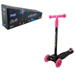patinete infantil funs 3 rodas luz speedcolors rosa e preto at 40k (mp)