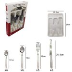 faqueiro wellmix 25 pe as inox e pl stico com porta talher gaveta palmas branco (mp)
