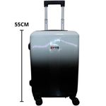 mala de viagem pequena balboa amz-188 abs cinza e preto 55cm (mp)