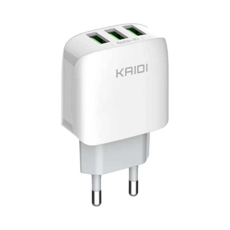 carregador e cabo tipo c kaidi 3 saídas usb-c (mp)