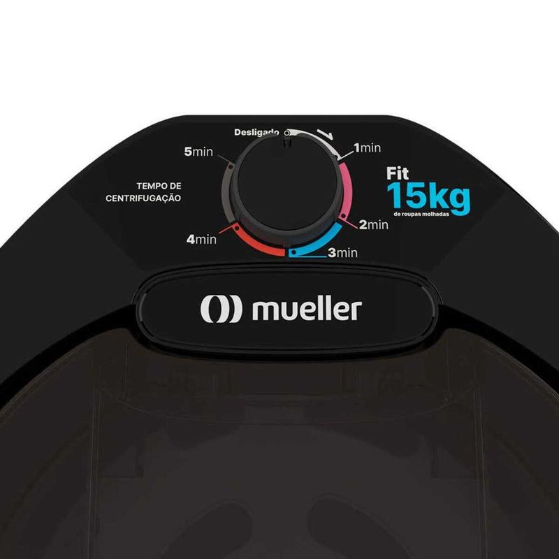 centrífuga de roupas mueller fit 15kg preto
