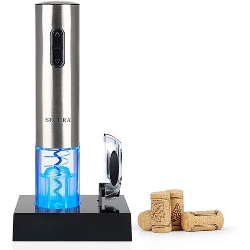 abridor de vinho elétrico secura prata a-bi