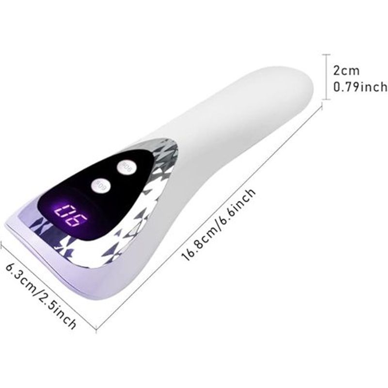 secador de unhas recarregável led uv portátil branco a-bi