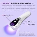 secador de unhas recarregável led uv portátil branco a-bi