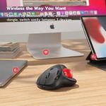 mouse trackball sem fio nulea a-bi