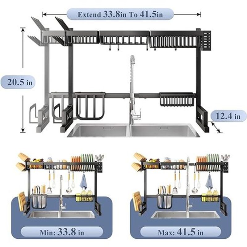 rack ajustável para secagem de pratos a-bi