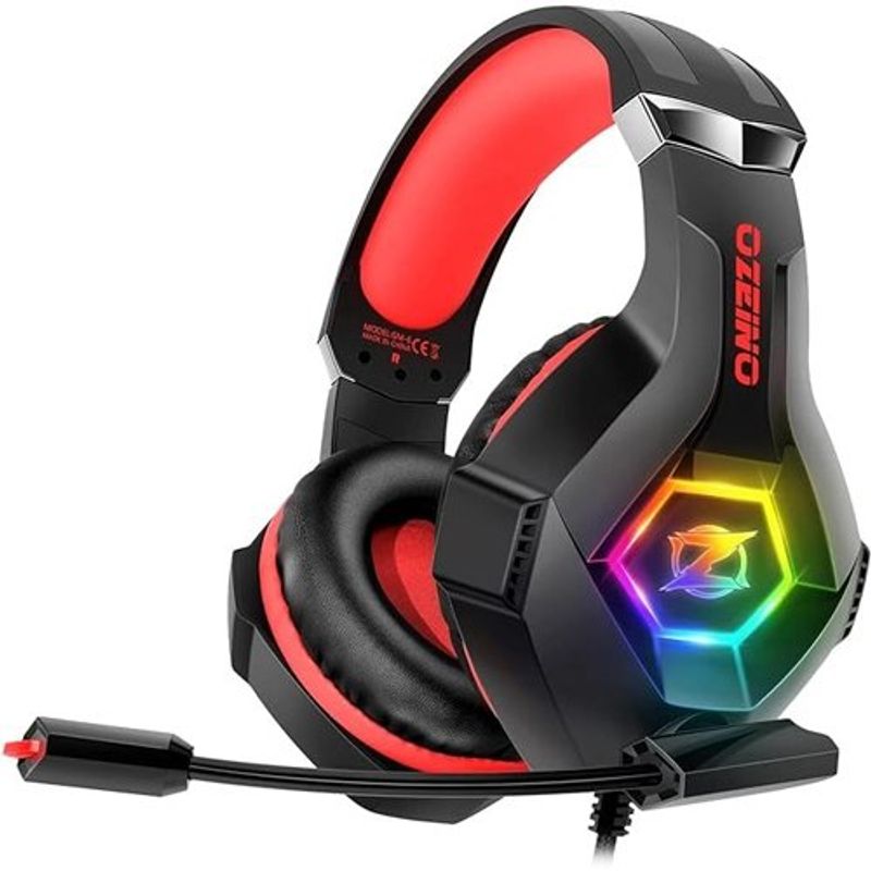 headset gamer ozeino vermelho a-bi