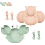 conjunto de pratos sucção pandaear 2 peças a-bi