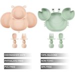 conjunto de pratos sucção pandaear 2 peças a-bi