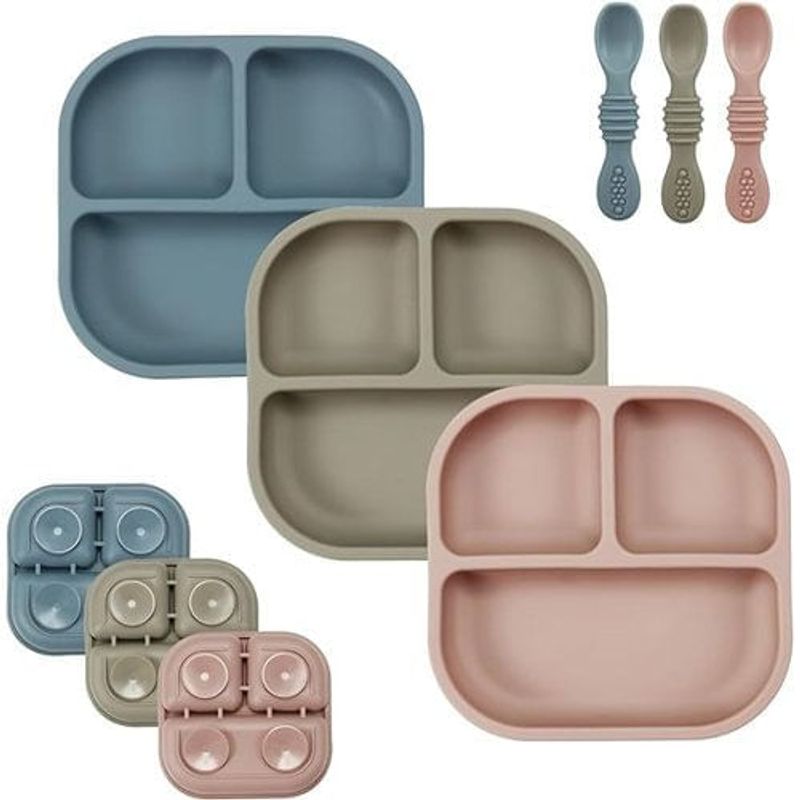 conjunto de pratos sucção pandaear 3 peças a-bi