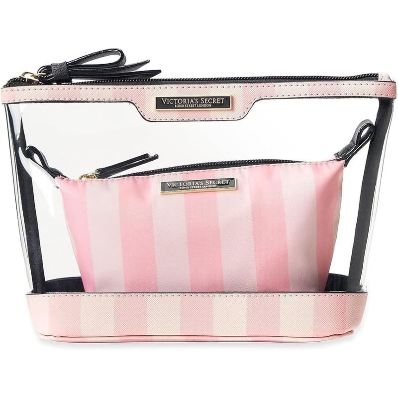 duo de bolsas de beleza victoria's rosa a-bi
