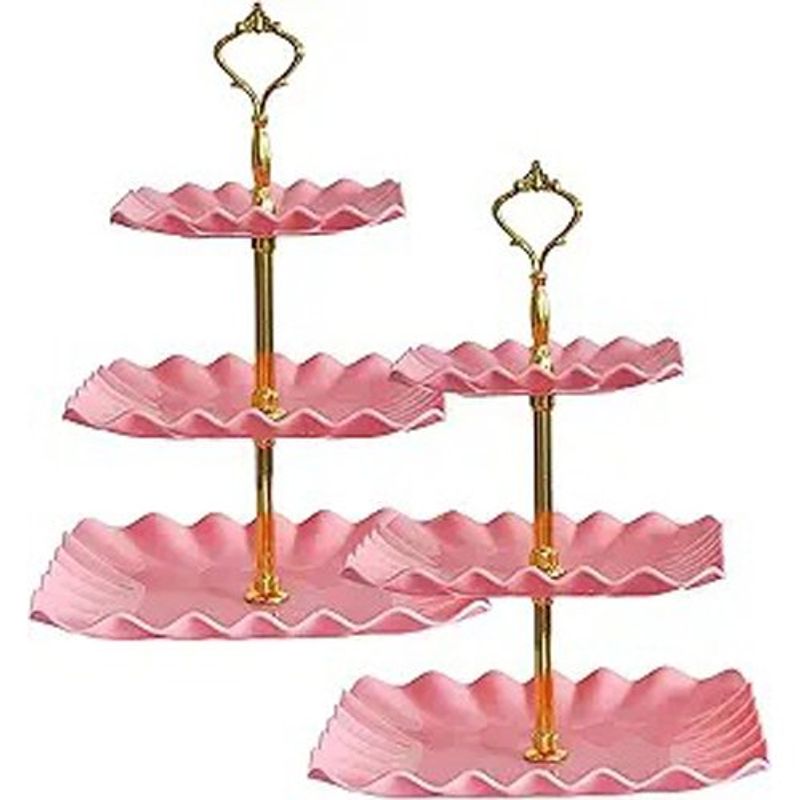 suporte de cupcake rauvolfia 02 peças rosa a-bi