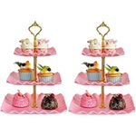 suporte de cupcake rauvolfia 02 peças rosa a-bi