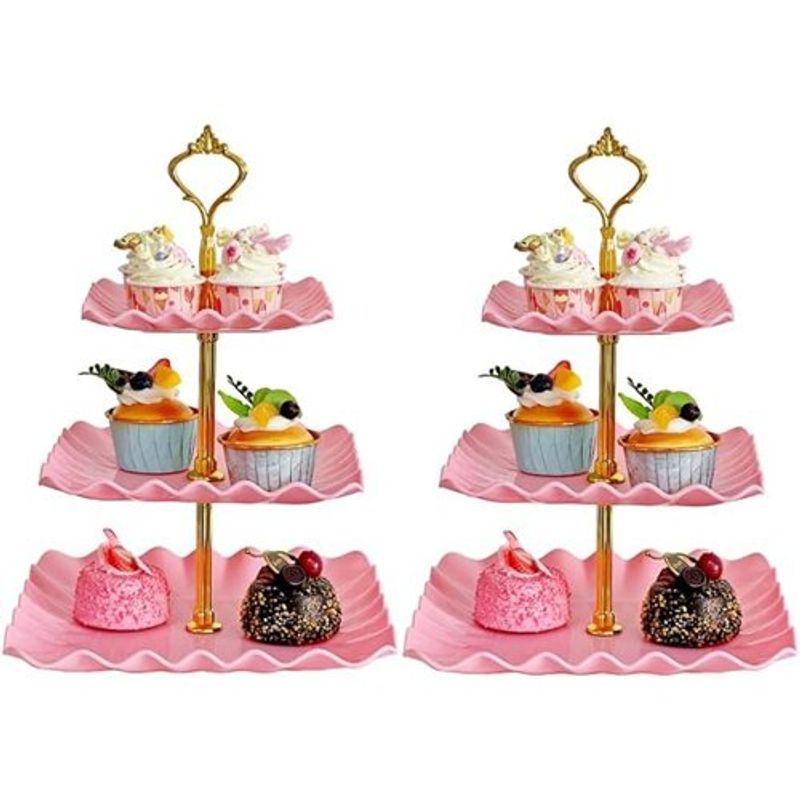 suporte de cupcake rauvolfia 02 peças rosa a-bi