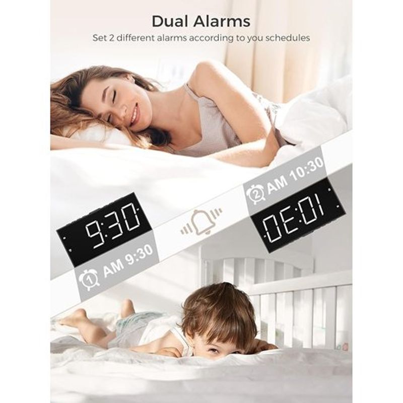 despertador led com relógio digital ppleea-bi