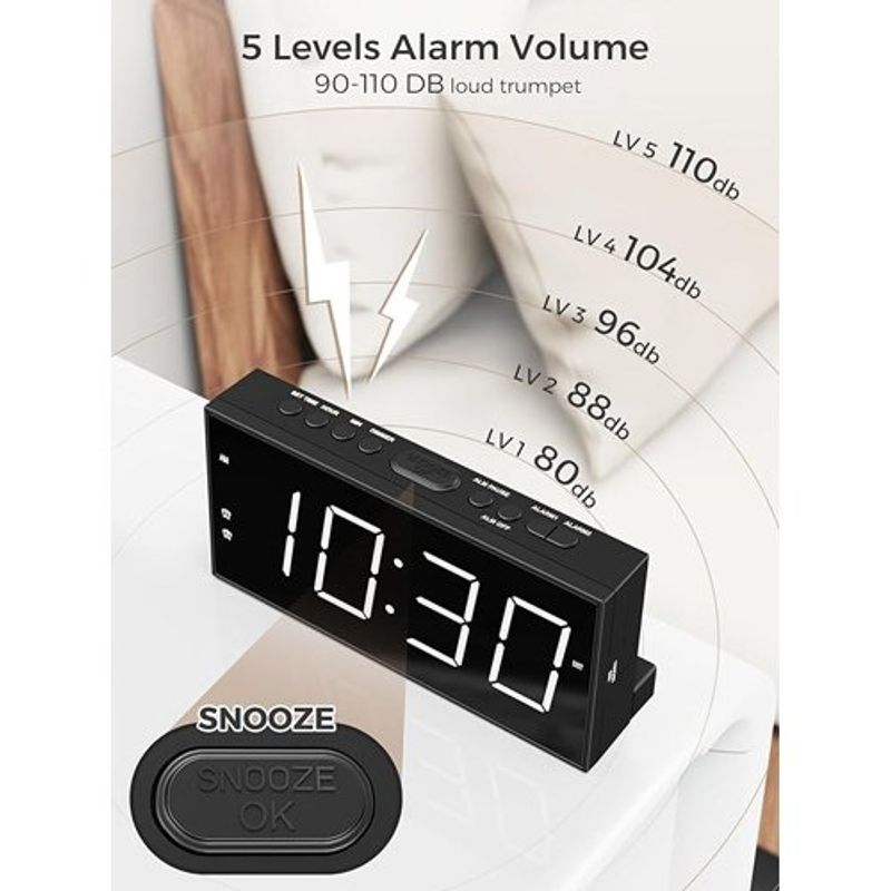 despertador led com relógio digital ppleea-bi