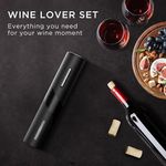 conjunto abridor de vinho elétrico babonir a-bi