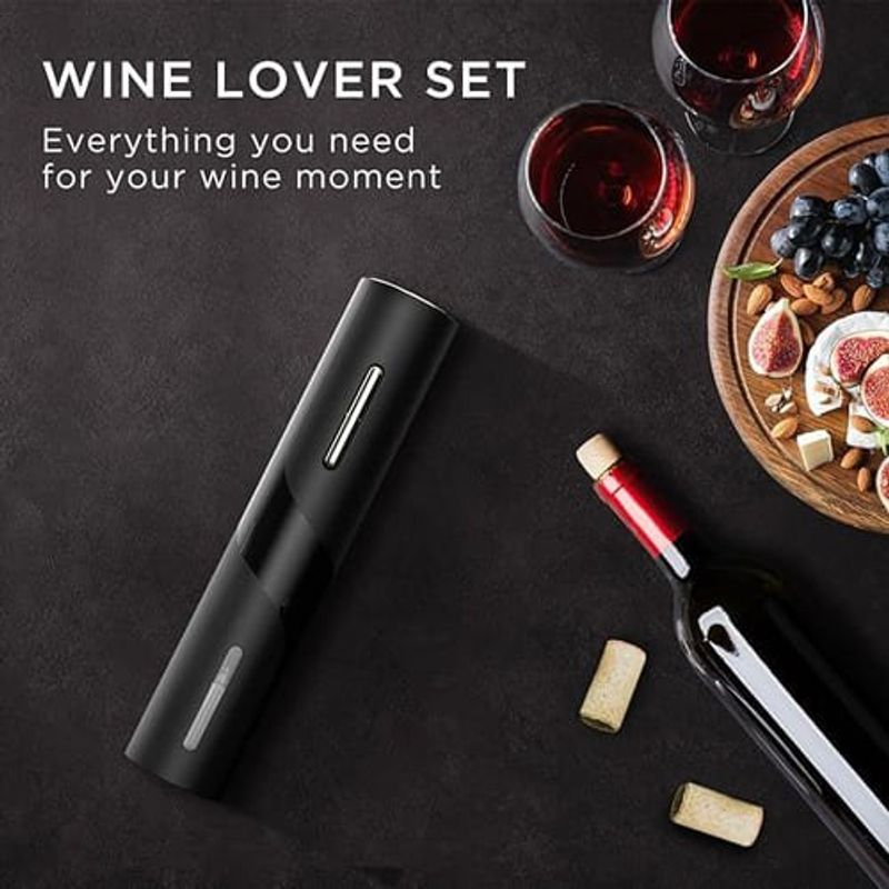 conjunto abridor de vinho elétrico babonir a-bi