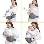 assento ajustável porta-bebês cinza a-bi