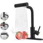 torneira cozinha com pulverizador aço inox 3 funções preto a-bi