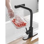 torneira cozinha com pulverizador aço inox 3 funções preto a-bi