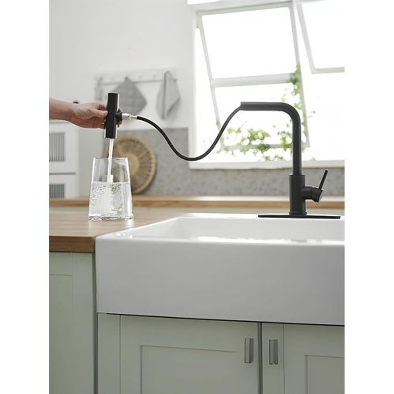 torneira cozinha com pulverizador aço inox 3 funções preto a-bi