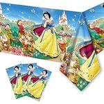 toalha de mesa descartável cihuyuxia branca de neve 2 peças a-bi