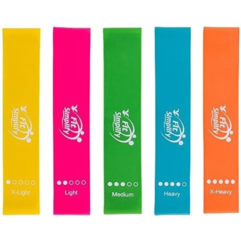 conjunto de 05 faixas ‎fit simplify para exercício de resistência a-bi