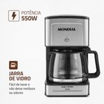 cafeteira mondial dolce arome c-43 preto e inox