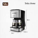 cafeteira mondial dolce arome c-43 preto e inox