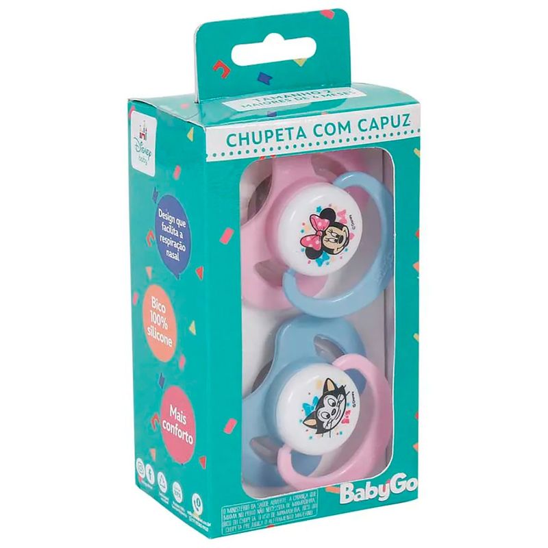 chupeta babygo mickey ortodôntico silicone 2 unidades tamanho 1 3794