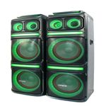 caixa de som amplificada mystic 100w x2 bluetooth com microfone sem fio vhf my-ps492u (mp)