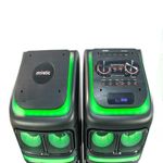 caixa de som amplificada mystic 100w x2 bluetooth com microfone sem fio vhf my-ps492u (mp)