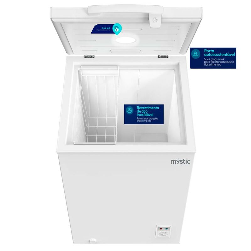 freezer horizontal mystic 142 litros (mp)