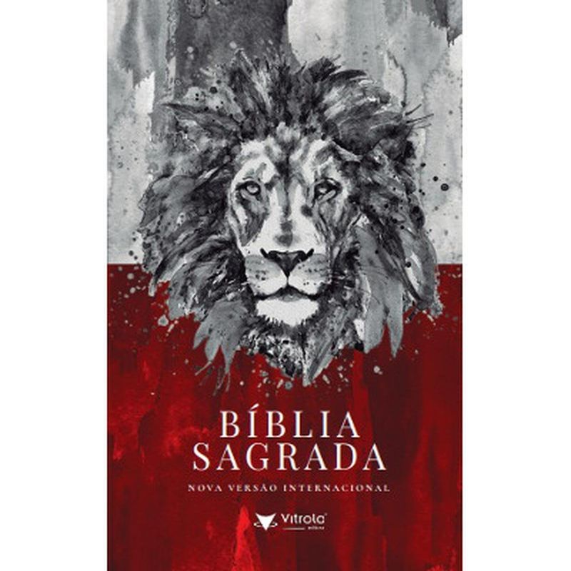 livro bíblia sagrada - nvt - vermelho e cinza (mp)