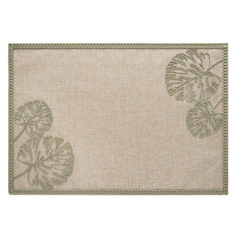 jogo americano copa&cia nature folha de adão 50x35cm poliéster 01 peça (mp)