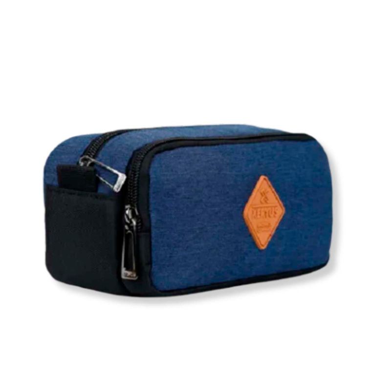 estojo duplo xeryus juvenil masculino 09 22cm azul 12149 (mp)