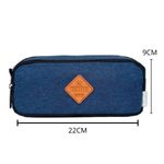 estojo duplo xeryus juvenil masculino 09 22cm azul 12149 (mp)