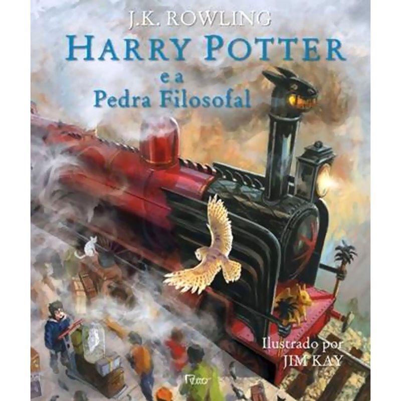 livro harry potter volume 1 - e a pedra filosofal - ilustrado (mp)