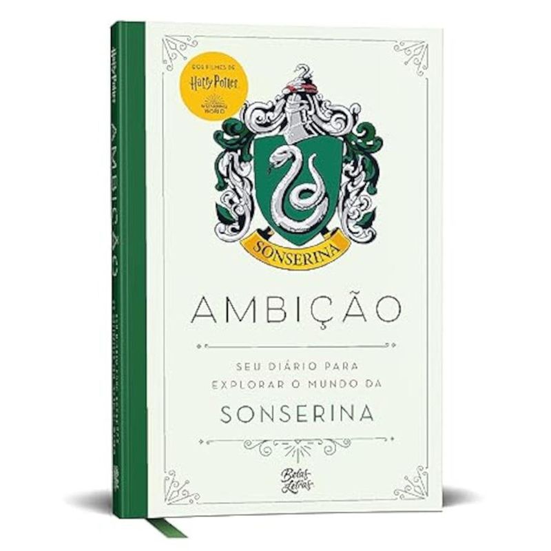 livro harry potter - volume 02 - ambição - seu diário para explorar o mundo da sonserina (mp)