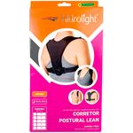 corretor postural hidrolight lean tamanho gg preto (mp)
