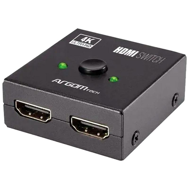 switch splitter hdmi bi-direcional argom 2 entradas 1 saída (mp)