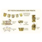 kit festa decorativo premium dourado 55 peças (mp)