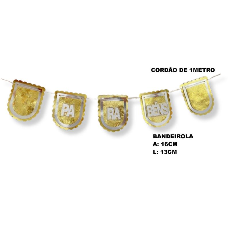 kit festa decorativo premium dourado 55 peças (mp)