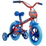 bicicleta track arco-íris infantil aro 12 vermelho e azul