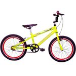bicicleta track noxx juvenil aro 20 amarelo