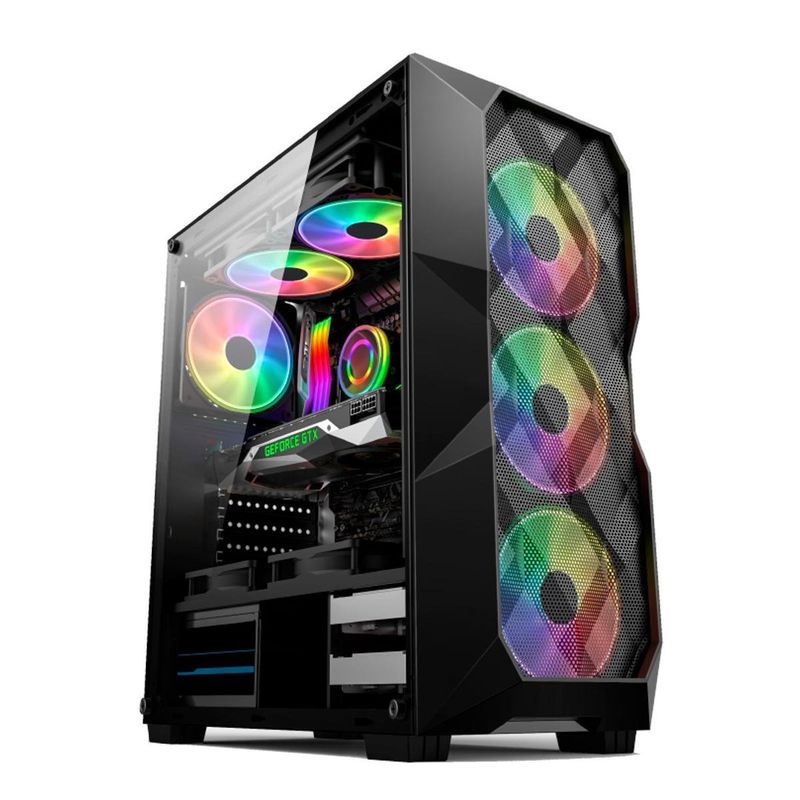 gabinete hayom mid-tower atx rgb gb1710 preto (mp)
